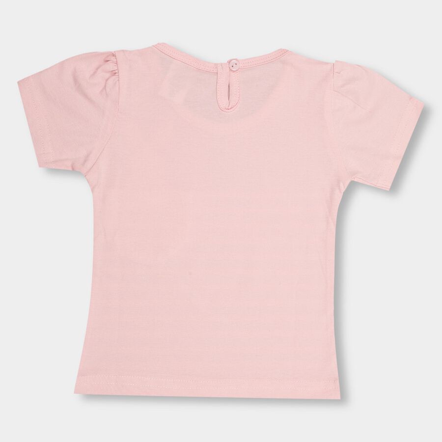 Infants' 100% Cotton T-Shirt, हल्का गुलाबी, large image number null