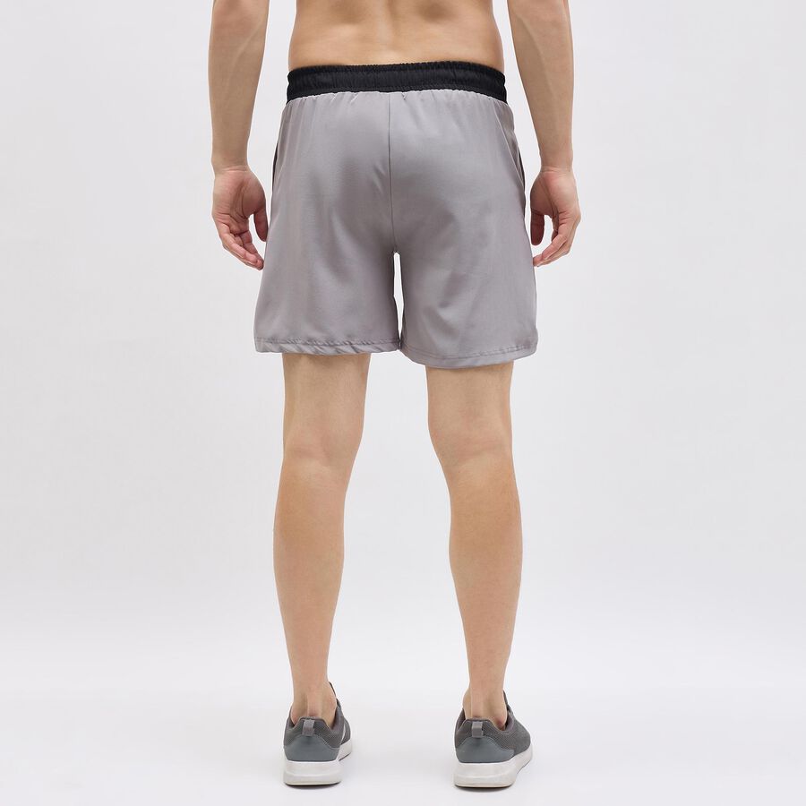 Men's Light Grey Relaxed Fit Elastic Waist Bermuda Shorts, हल्का ग्रे, large image number null