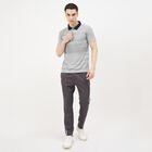 Men's Grey Slim Fit Side-Striped Track Pants, Dark Grey, small