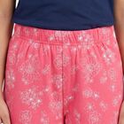 Girls' Pink Jogger Fit Floral Printed Pyjama, रानी (फ्यूशिया), small