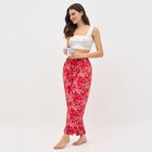 Women's Red Balloon Fit Printed Jogger Harem Pants, Red, small image number null