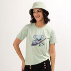 Women's Light Sage Green Round Neck T-Shirt, Light Green, small image number null