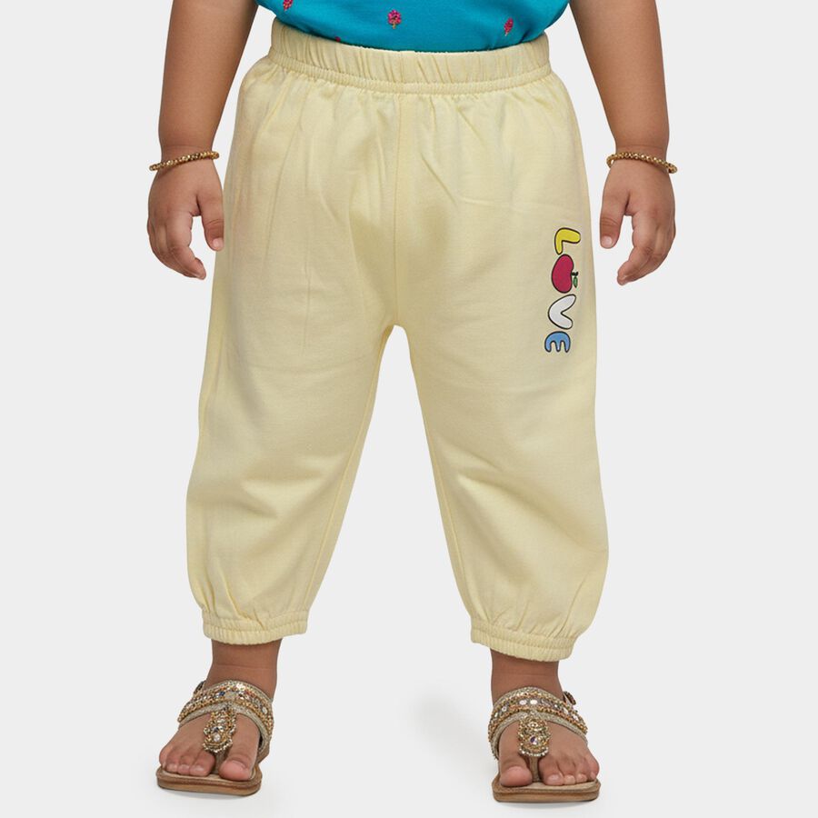 Infants' Yellow Regular Fit Graphic Printed Pyjama, पीला, large