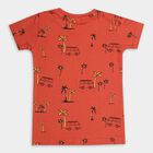 Boys' 100% Cotton Half Sleeves T-Shirt, Rust, small image number null