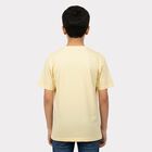 Boys Yellow Crew Neck Regular Boys T-Shirt, पीला, small