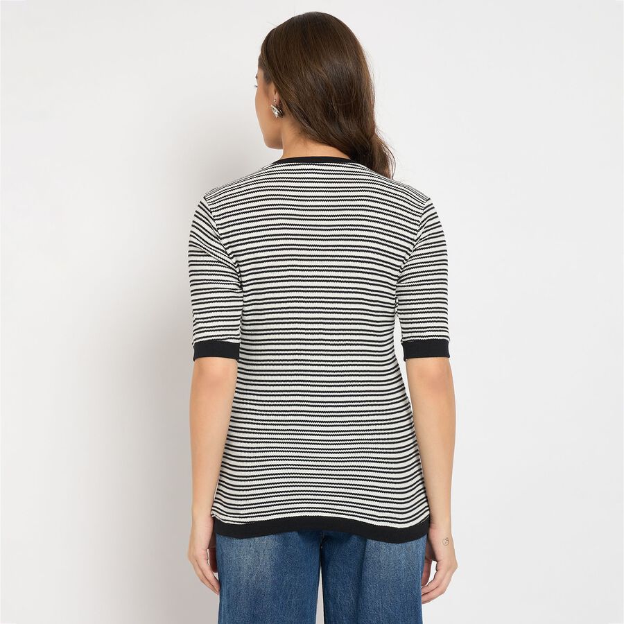 Ladies' 100% Cotton Top, ऑफ व्हाइट, large image number null