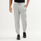 Men's Light Ash Grey Regular Fit Side-Striped Track Pants, Melange Light Grey, small image number null