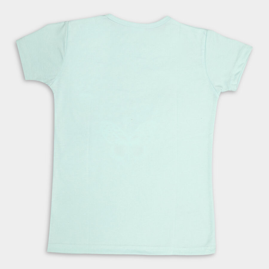 Girls' T-Shirt, हल्का हरा, large image number null