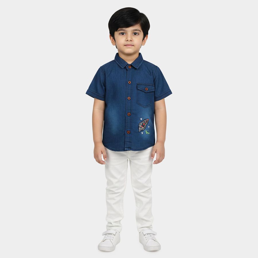 Boys' Casual Shirt, हल्का नीला, large
