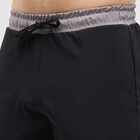 Men's Black Relaxed Fit Elastic Waist Bermuda Shorts, Black, small