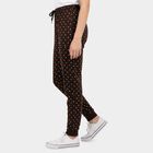 Girls Brown Jogger Heart Printed Pyjama, Brown, small