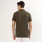 Men's Collared Half Sleeves T-Shirt, Khaki, small
