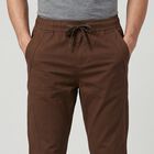 Men's Brown Slim Fit Jogger Trousers, भूरा, small