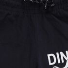 Boys' Dark Navy Blue Dinosaur Printed Cotton Blend Pyjama, Navy Blue, small image number null