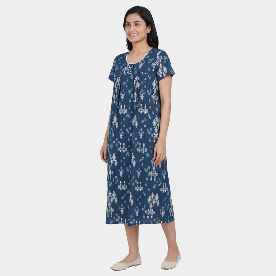 Women's Dark Blue Nighty, Dark Blue, large
