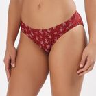 Women's Rust Red Bikini Cotton Panty, रस्ट, small