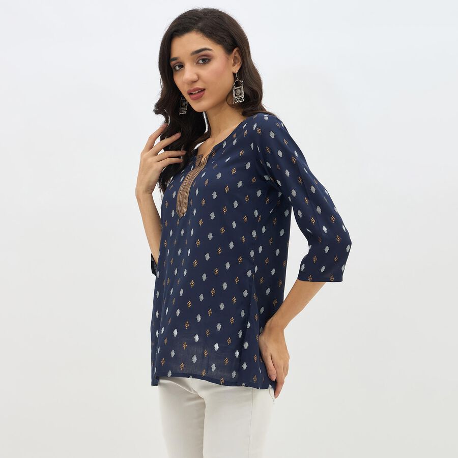 Ladies'Kurti, नेवी ब्लू, large image number null