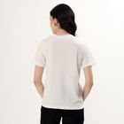 Ladies' Round Neck T-Shirt, Off White, small