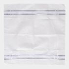 Men's White Striped Pack of 3 Handkerchief, White, small