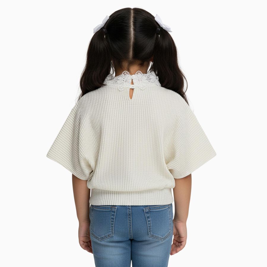 Girls' T-Shirt, White, large