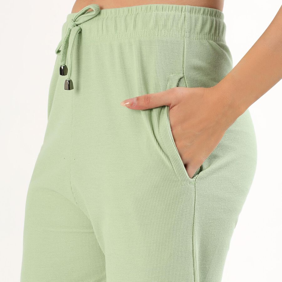 Women's Light Sage Green Relaxed Fit Elastic Waist Pyjama, हल्का हरा, large image number null