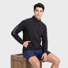 Men Dark Grey Stand Collar Windbreaker Jacket, गहरा ग्रे, small