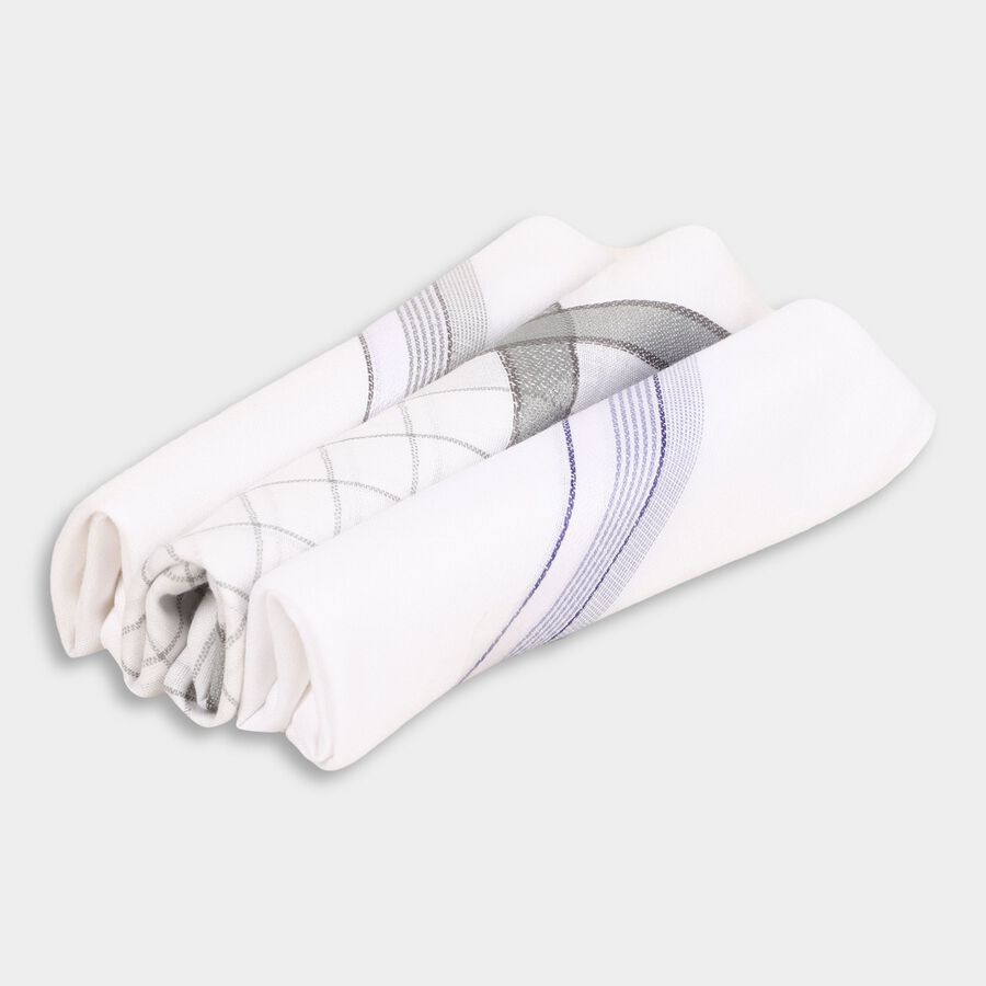 Men's 100% Cotton Hanky, White, large image number null
