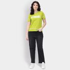Ladies' Round Neck T-Shirt, निऑन ग्रीन, small
