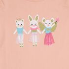 Girls' 100% Cotton T-Shirt , पीच, small image number null