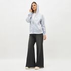 Women's Light Powder Blue Hooded Neck Casual Sweatshirt, Light Blue, small image number null