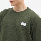 Men's Muted Olive Crew Neck Athleisure T-Shirt, Olive, small