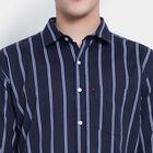 Stripes Casual Shirt, Navy Blue, small image number null