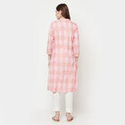 3/4th Sleeves Flared Kurta, Pink, small image number null
