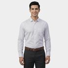 Men's White Spread Collar Classic Formal Shirt, White, small