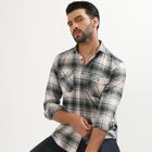 Men's Muted Sage Green Classic Casual Shirt, गहरा हरा, small image number null