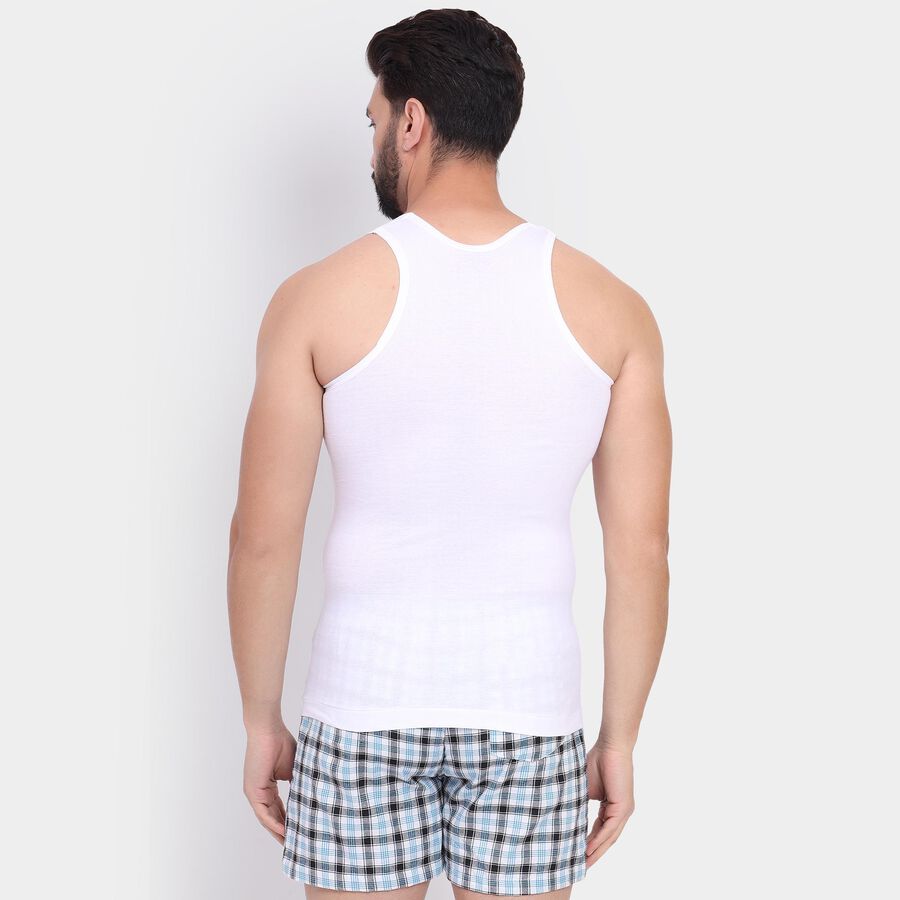 Men's 100% Cotton Vest , White, large image number null