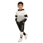 Boys' Black and Grey Long Sleeve Colorblock Baba Suit, मिश्रित हल्का ग्रे, small image number null