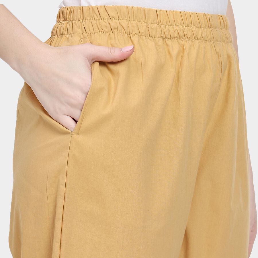 Ladies' 100% Cotton Palazzos , Beige, large image number null