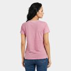 Women's Lilac Round Neck Regular T-Shirt, Lilac, small