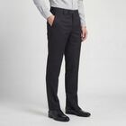 Men's Charcoal Slim Fit Self Design Formal Trousers, चारकोल, small