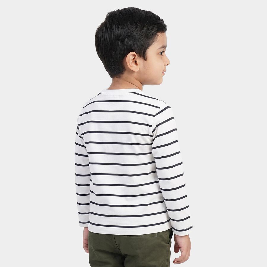 Boys Navy Blue Crew Neck Regular T-Shirt, नेवी ब्लू, large
