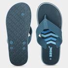 Men's Blue Slip-On Flip-Flops, नीला, small