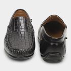 Men's Jet Black Slip-On Formal Loafers, काला, small image number null