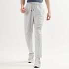Men's Light Grey Regular Fit Cut And Sew Track Pants, Light Grey, small image number null