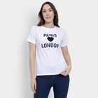 Ladies' 100% Cotton Round Neck T-Shirt, सफ़ेद, small