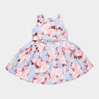 Girls All Over Print Frock, Light Blue, small image number null