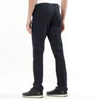 Men's Slim Fit Casual Trousers, नेवी ब्लू, small