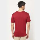 Cotton Printed Round Neck T-Shirt, Wine, small image number null