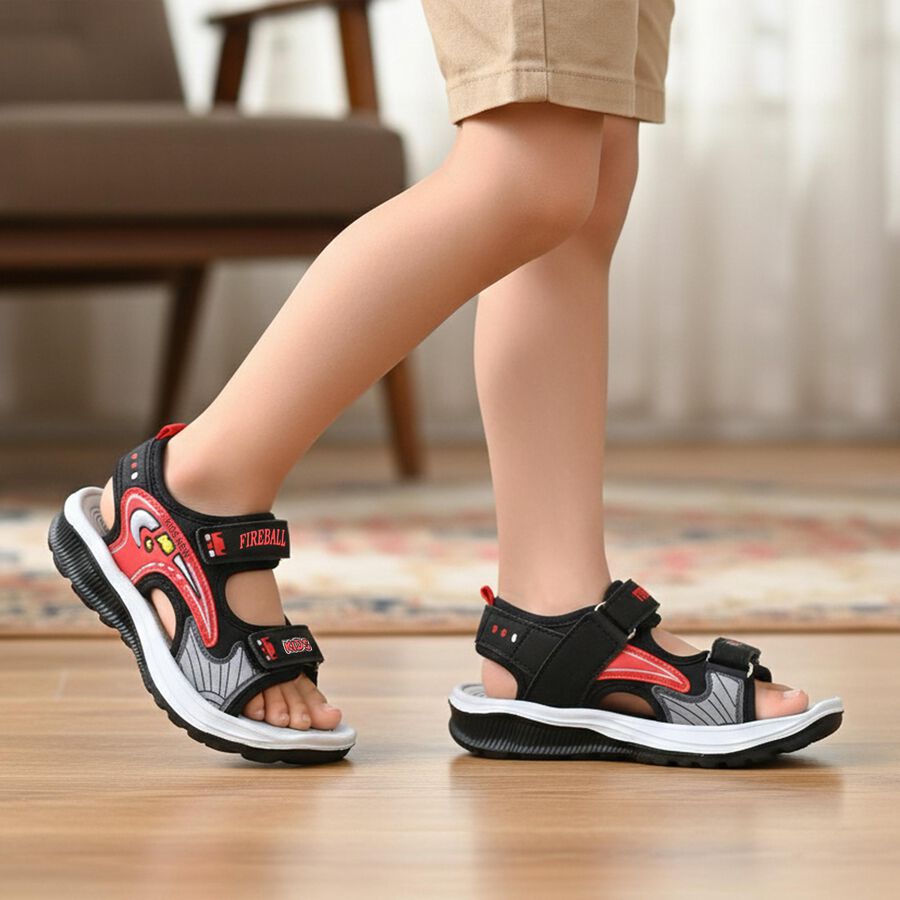 Boys' Sandal, Red, large