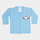 Infants Cotton Front Open T-Shirt, Mid Blue, small image number null